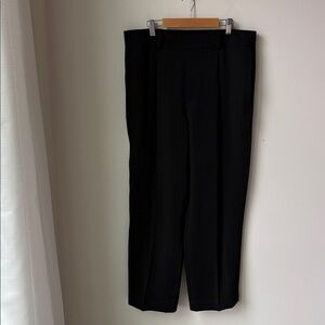 Vince Mid Rise Tapered Pull On Pant in Black Pockets Career Dressy Casual Size L